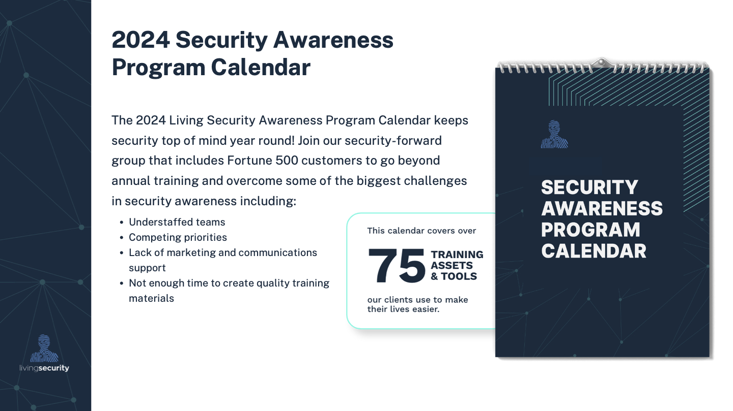 2024 Cybersecurity Awareness And Training Calendar Living Security   2024 Living Security Cybersecurity Calendar Page1 